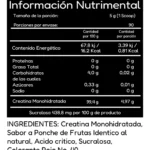 BHP Creatina Monohidratada – 450 g — Tabla Nutricional y Vista Detallada PROVIF Tijuana