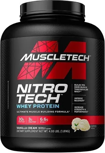 MuscleTech Nitro-Tech Whey Protein – Vainilla 4 lb