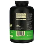 Optimum Nutrition Creatine Powder – Creatina en Polvo 600 g — Tabla Nutricional y Vista Detallada PROVIF Tijuana