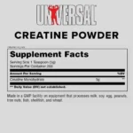 Universal Creatine — Tabla Nutricional y Vista Detallada PROVIF Tijuana